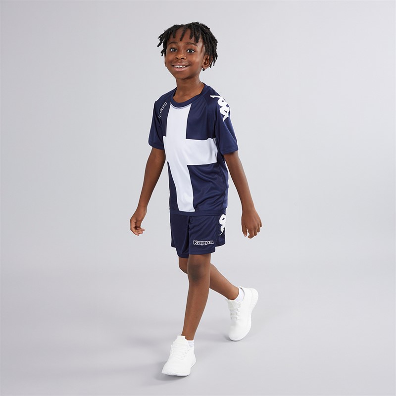 Kappa Boys Wanese Slim Fit Match Jersey Navy/White