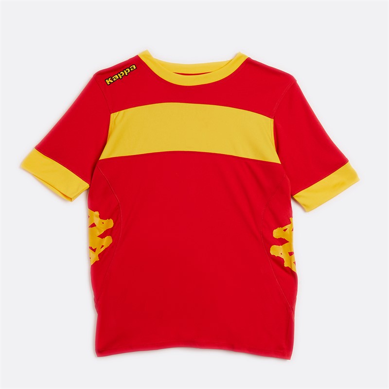 Kappa Junior Boys Remilio 2 Training Jersey Red/Yellow/Cromo