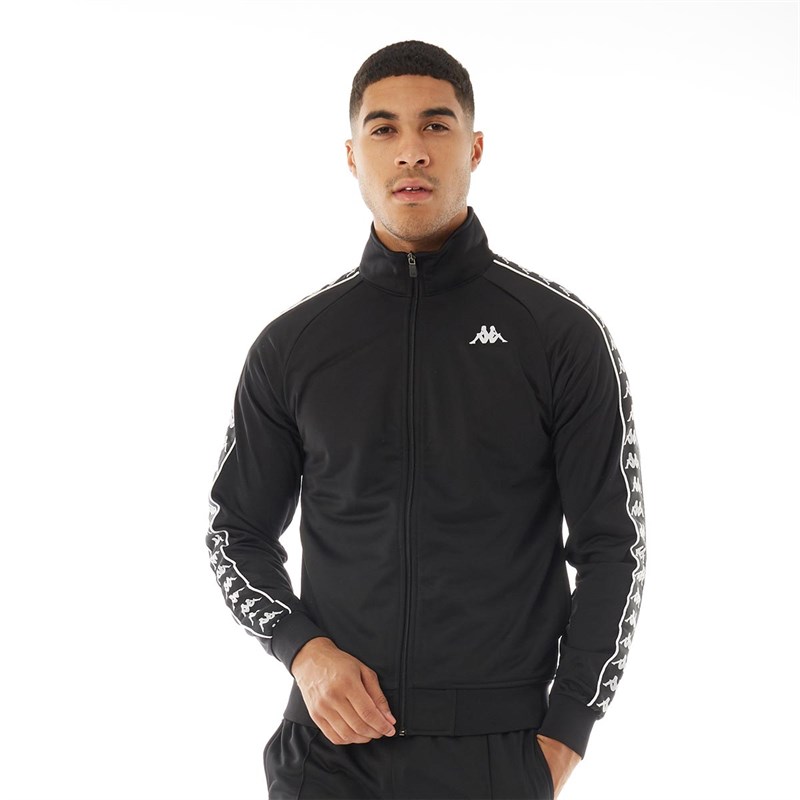 kappa black and white track jacket