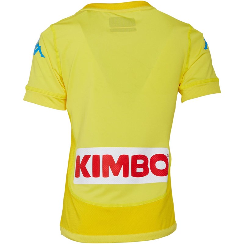 Buy Kappa Junior Boys SSC Napoli Kombat Gara Away Jersey Yellow