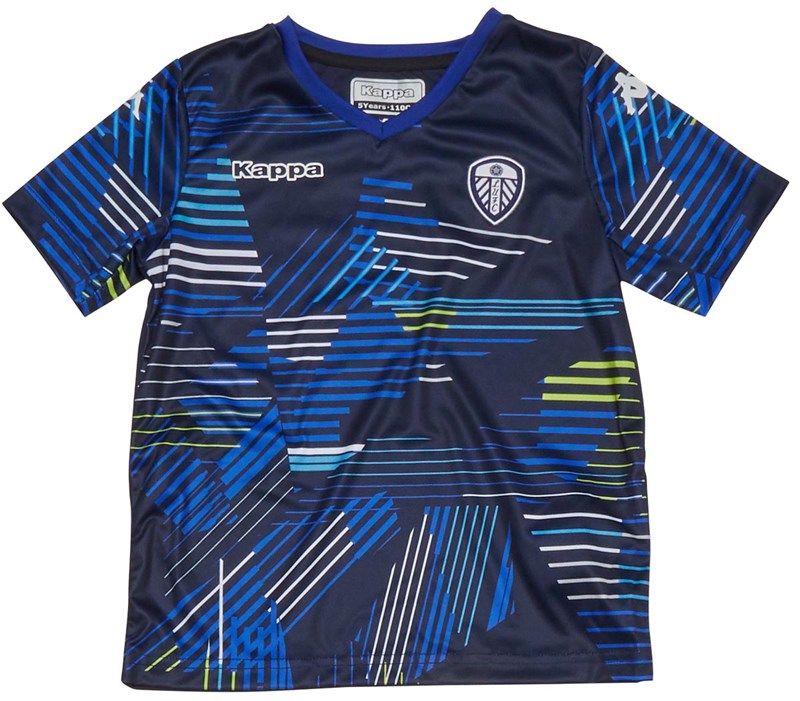 Buy Kappa Junior Boys LUFC Leeds United Away Full Kit Blue Marine Fantasy