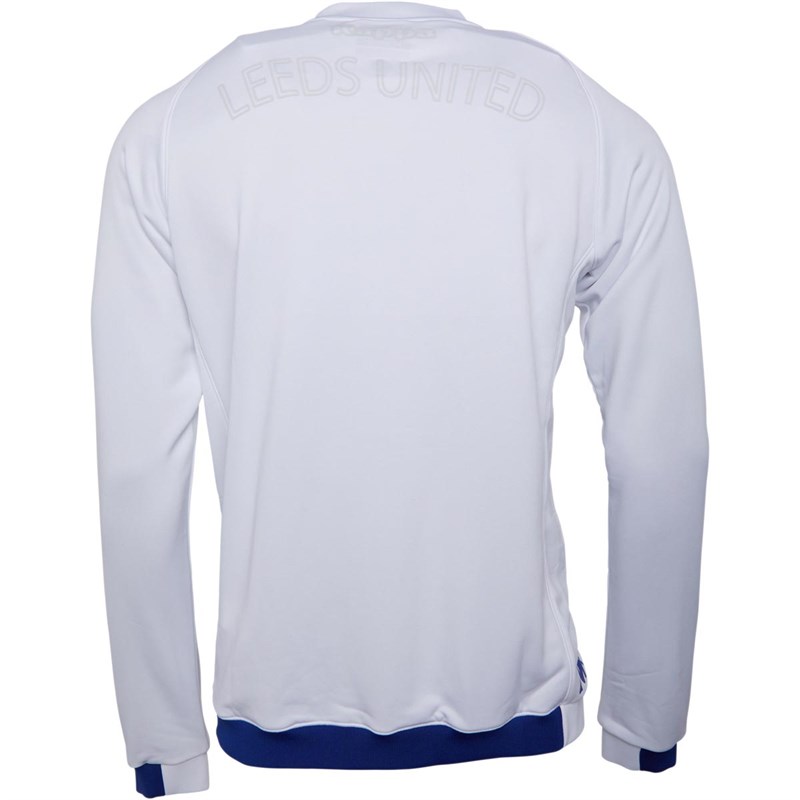 Buy Kappa Mens LUFC Leeds United Performance Anthem Jacket White/Blue Royal
