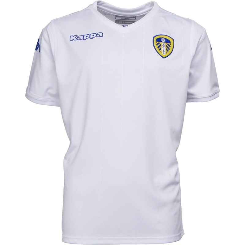 Buy Kappa Junior Boys LUFC Leeds United Home Jersey White