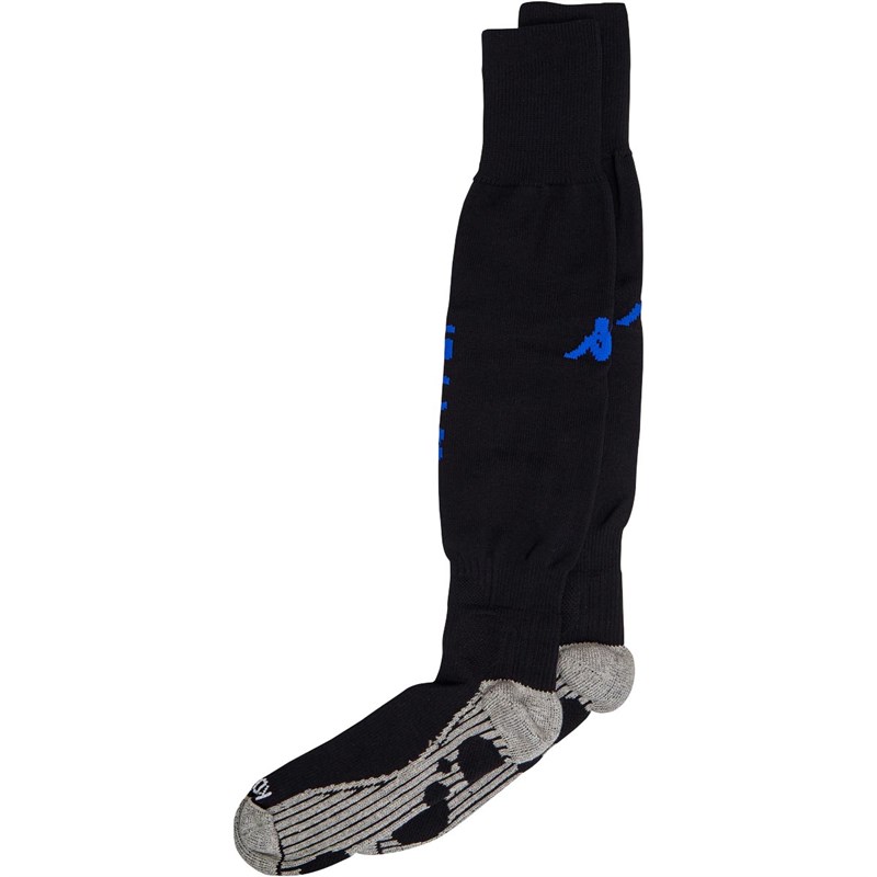 Kappa Mens SC Bastia Kombat Gara Third Socks Black/Blue Fluo