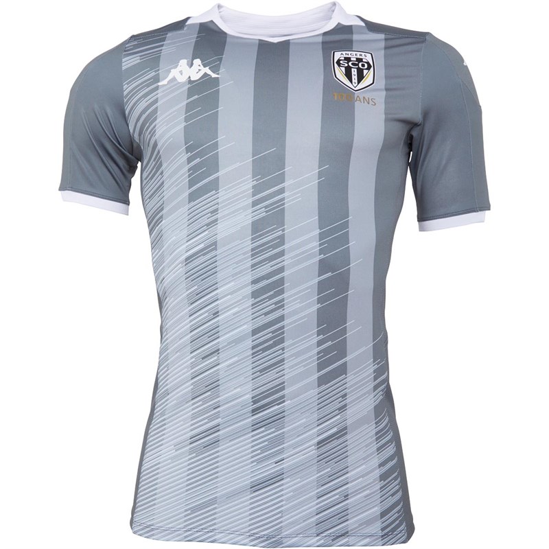 Buy Kappa Mens Angers SCO Kombat Gara Pro Away Jersey Dark Grey/Sage ...