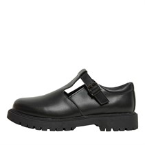 KP85 Junior Girls Amelia T-Bar Shoes Black