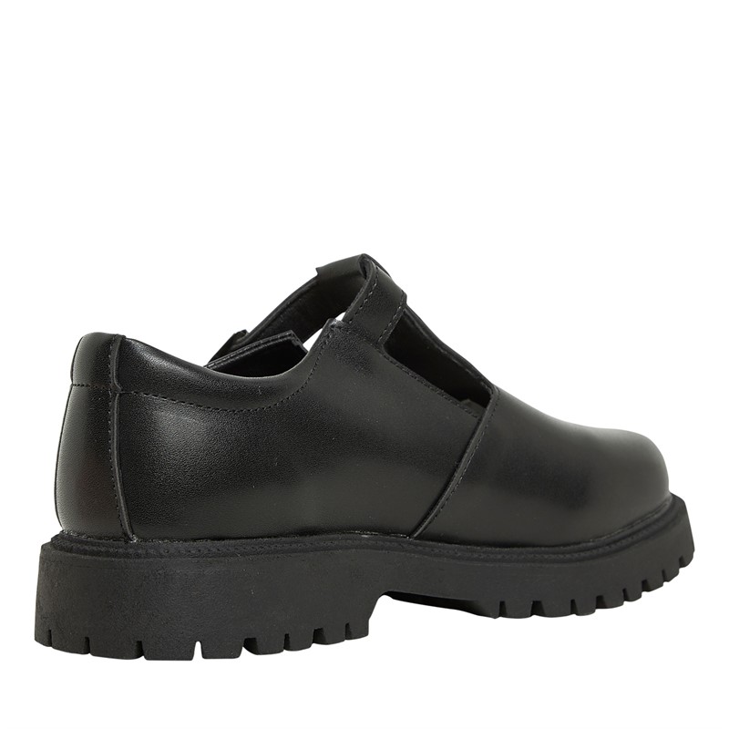 KP85 Junior Girls Amelia T-Bar Shoes Black