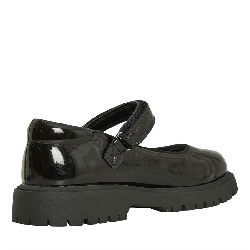 KP85 Junior Girls Arabella Mary Jane Shoes Black