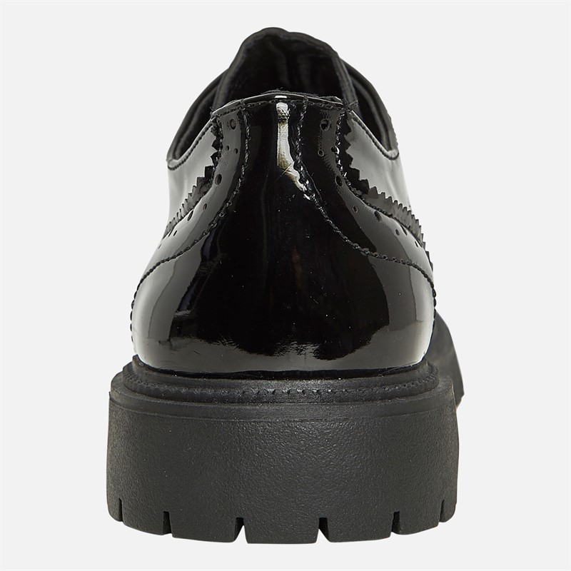 KP85 Girls Allegra Brogue Shoes Black Patent