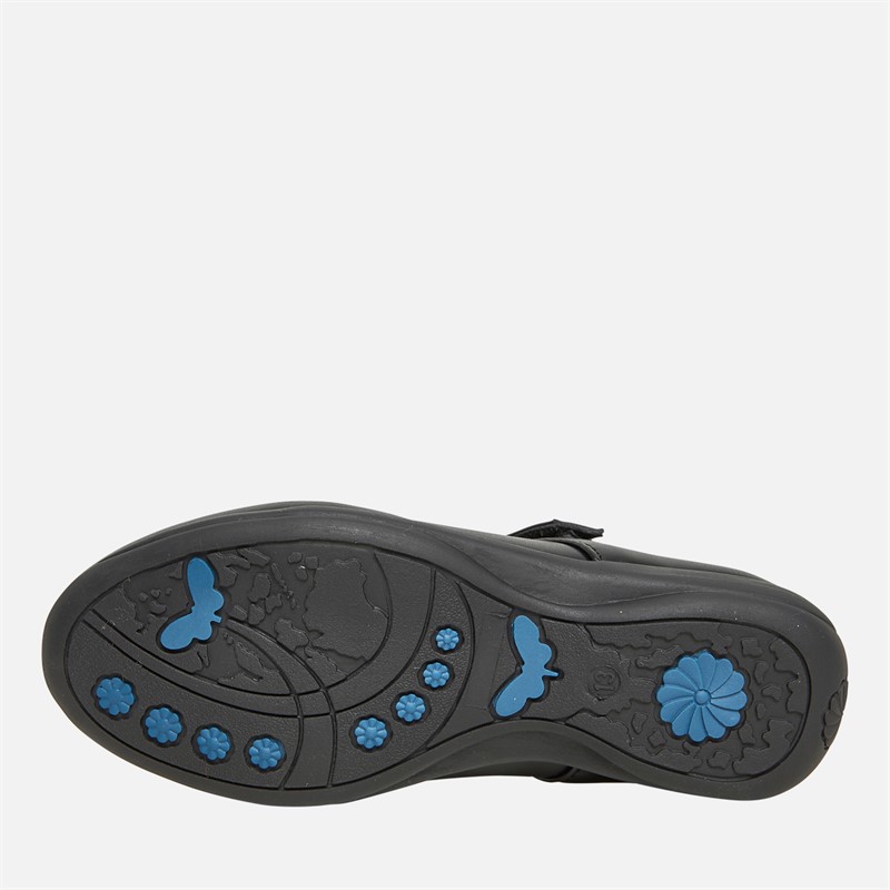 KP85 Girls Alice T-Bar Shoes Black
