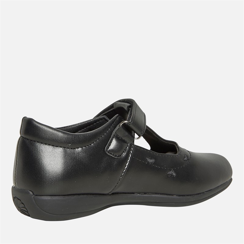 KP85 Girls Alice T-Bar Shoes Black