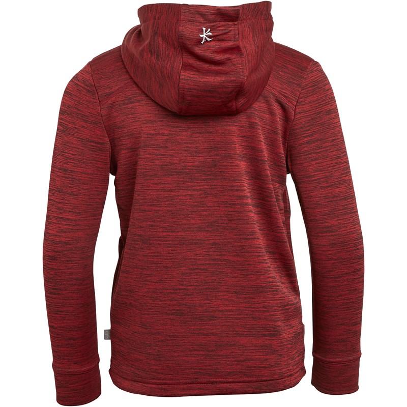 Kukri Boys Full Zip Hoodie Red Heather