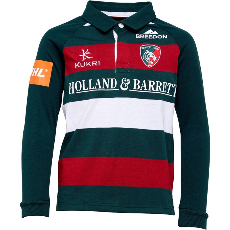 Buy Kukri Boys Leicester Tigers Home Classic Long Sleeve Jersey Green