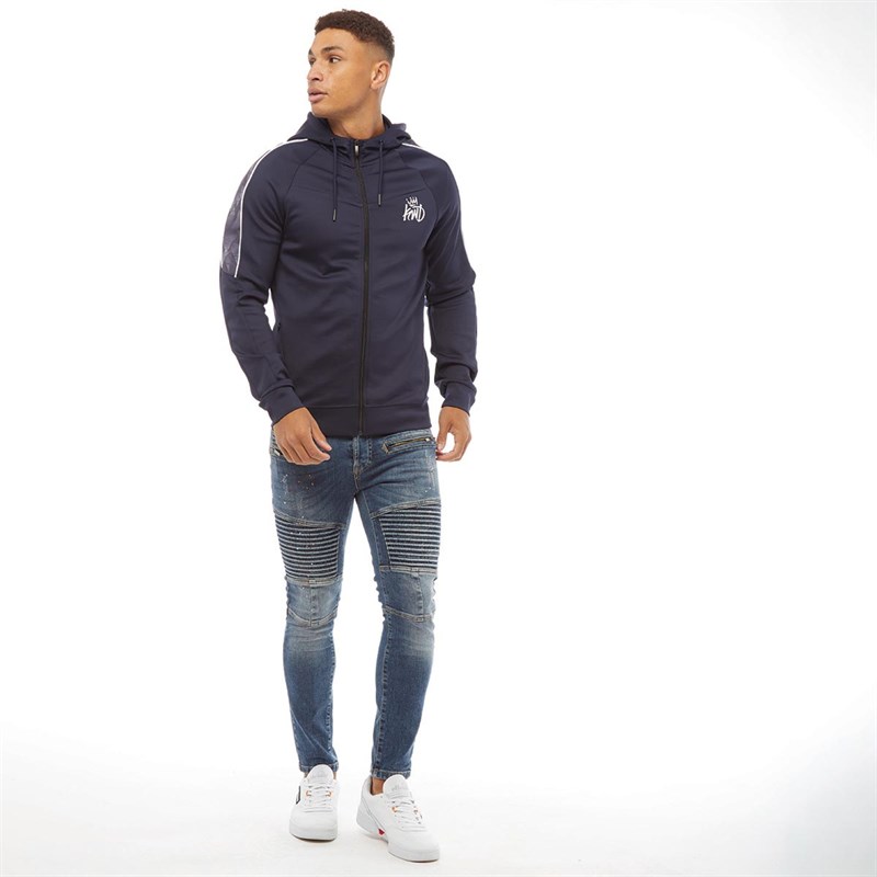 Kings Will Dream Hanley Geometric Poly Hoodie Navy