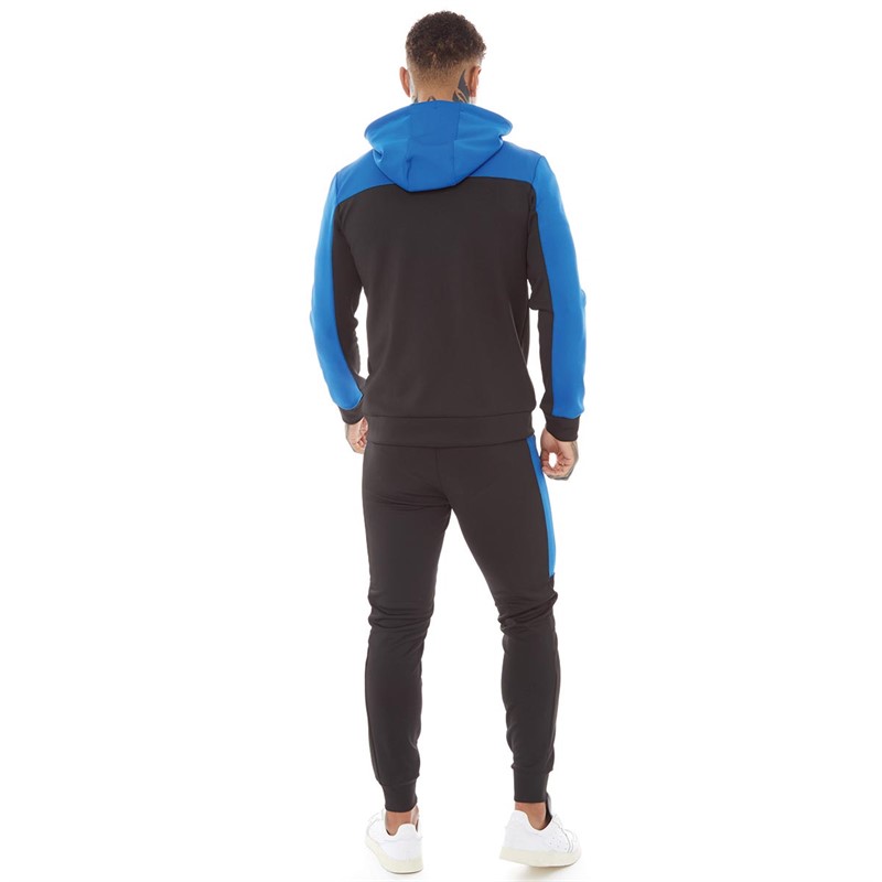 Buy Kings Will Dream Mens Merton Poly Tracksuit Black White Cobalt