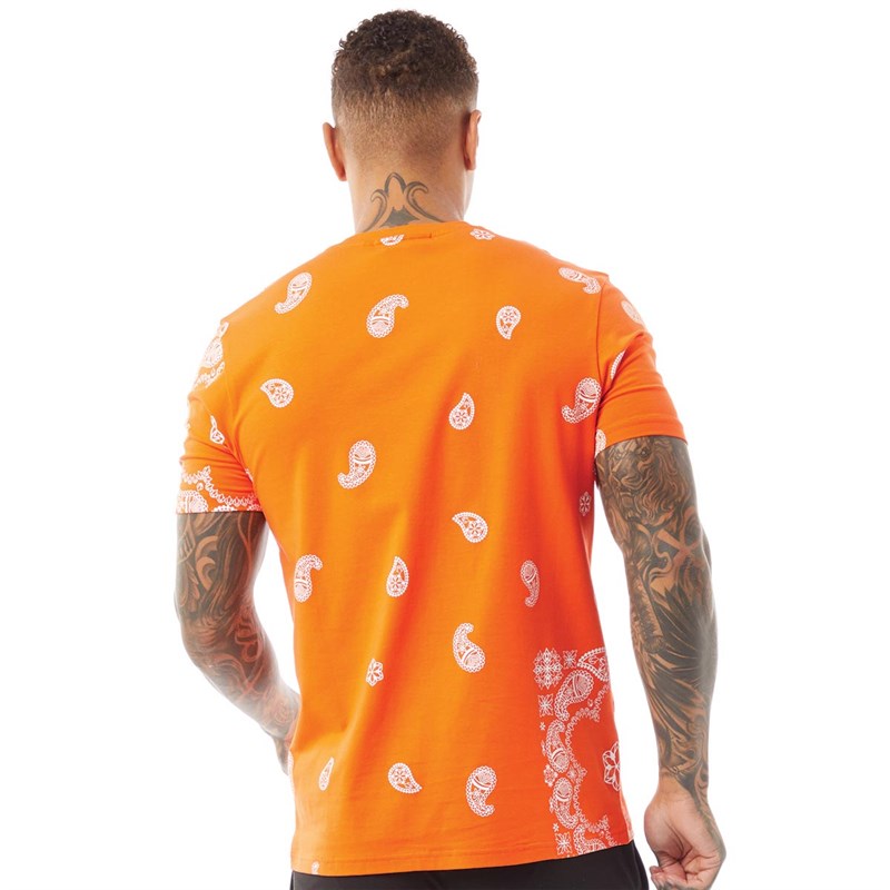 Kings Will Dream Herrer Paisley T-shirts Orange