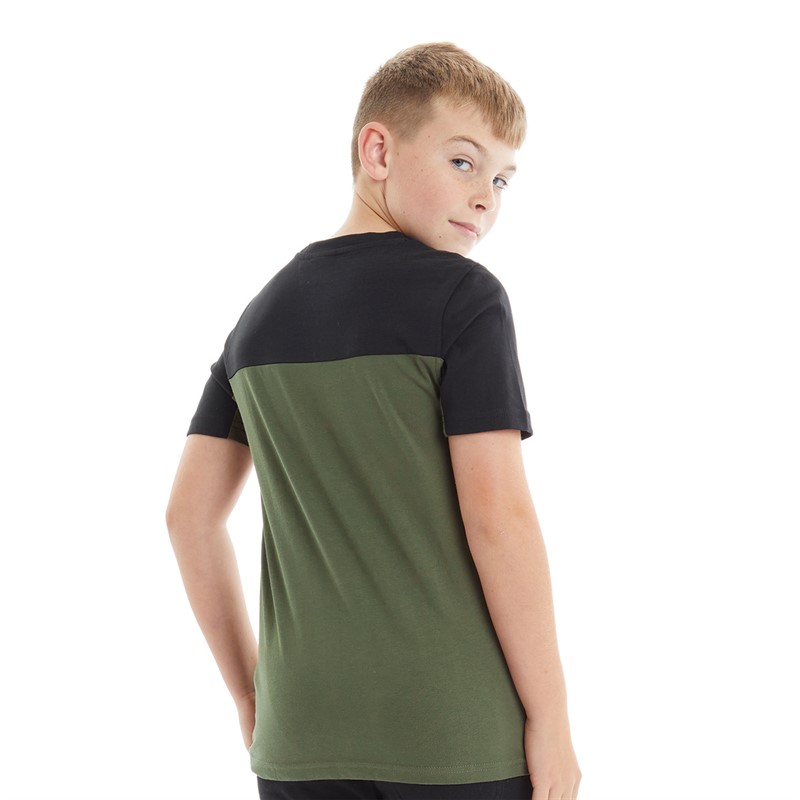 Kings Will Dream Boys Merton T-Shirt Black/Khaki