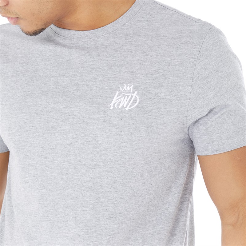 Kings Will Dream Mens Crosby 2.0 T-Shirt Grey Marl/Optic White