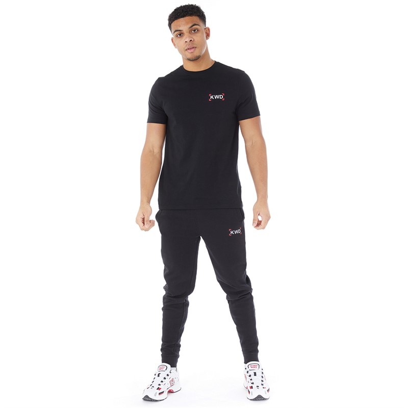 Kings Will Dream Mens Karsor Joggers Jet Black/Racing Red/Optic White