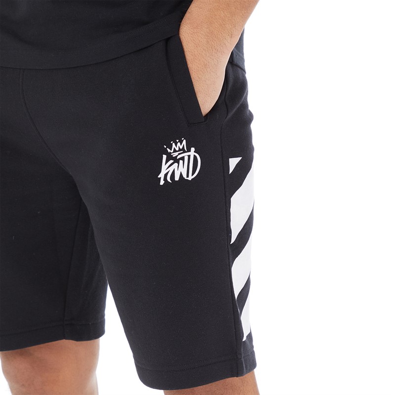 Kings Will Dream Mens Stanten Shorts Jet Black/Optic White