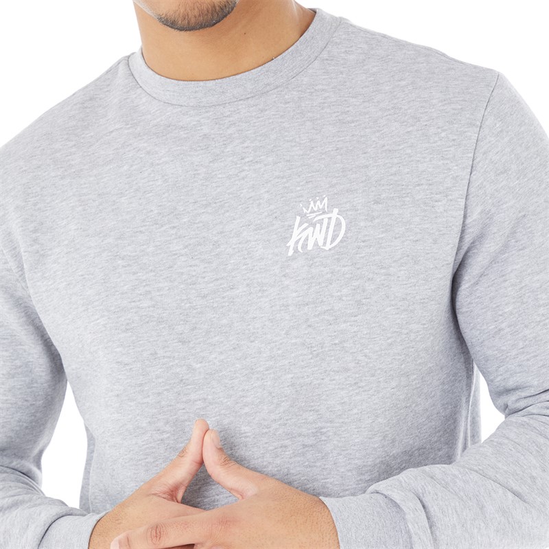 Kings Will Dream Mens Stanten Sweatshirt Grey Marl/Optic White