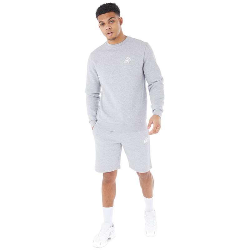 Kings Will Dream Mens Stanten Sweatshirt Grey Marl/Optic White