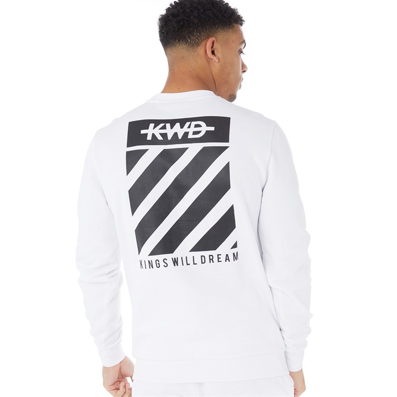 Kings Will Dream Mens Stanten Sweatshirt Optic White/Jet Black