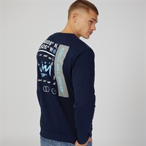 Kings Will Dream Mens Beaumor Sweatshirt Black Iris/Optic White/Sky Blue