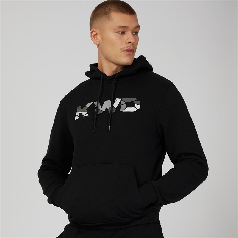 Buy Kings Will Dream Mens Fracture OTH Hoodie Jet Black Tonal Greys