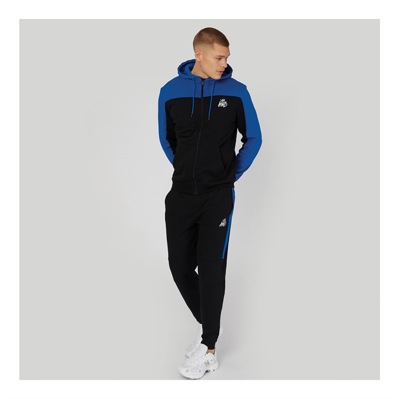 Kings Will Dream Mens Burton Fleece Tracksuit Jet Black/Cobalt