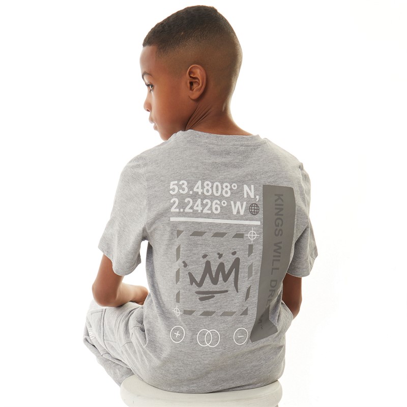 Kings Will Dream Boys Beaumor T-Shirt Grey Marl