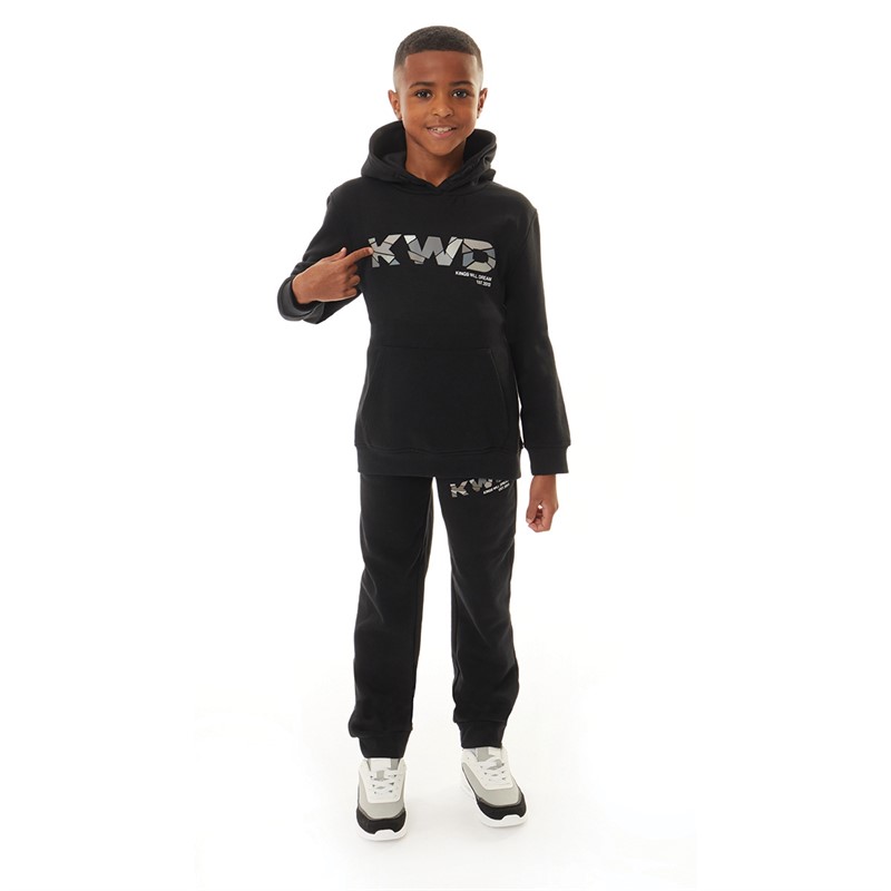 Kings Will Dream Boys Fracture Tracksuit Jet Black/Reflective