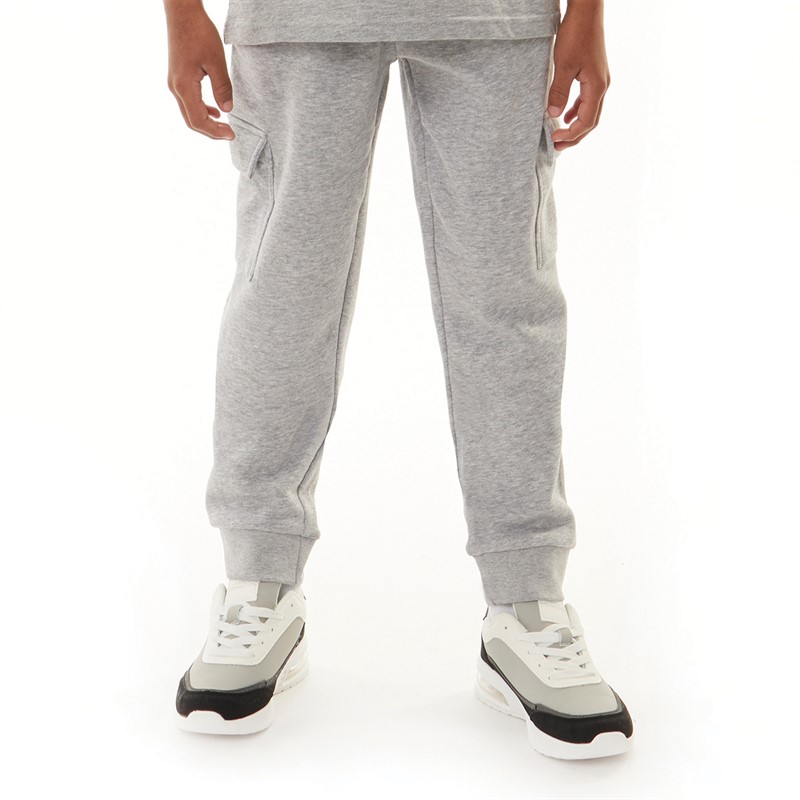 Kings Will Dream Boys Beaumor Cargo Joggers Grey Marl