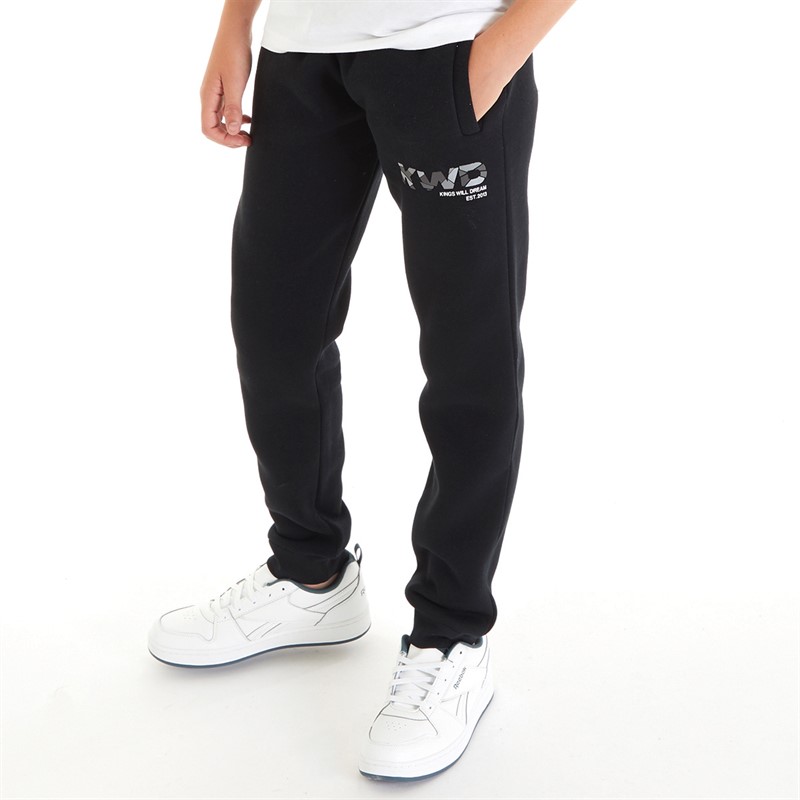 Kings Will Dream Boys Fracture Joggers Black/Grey Reflect