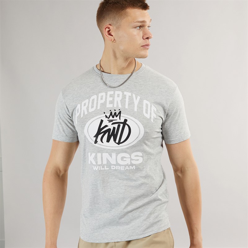 Kings Will Dream Mens Property T-Shirt Grey Marl