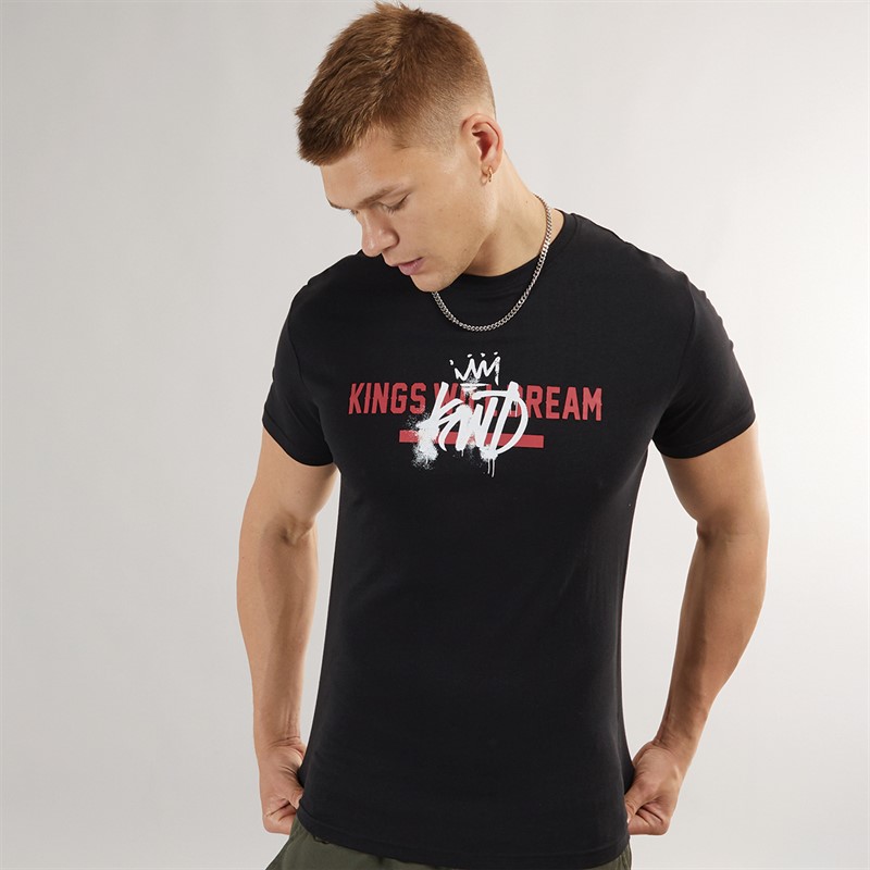 Kings Will Dream Mens Sprayed T-Shirt Black
