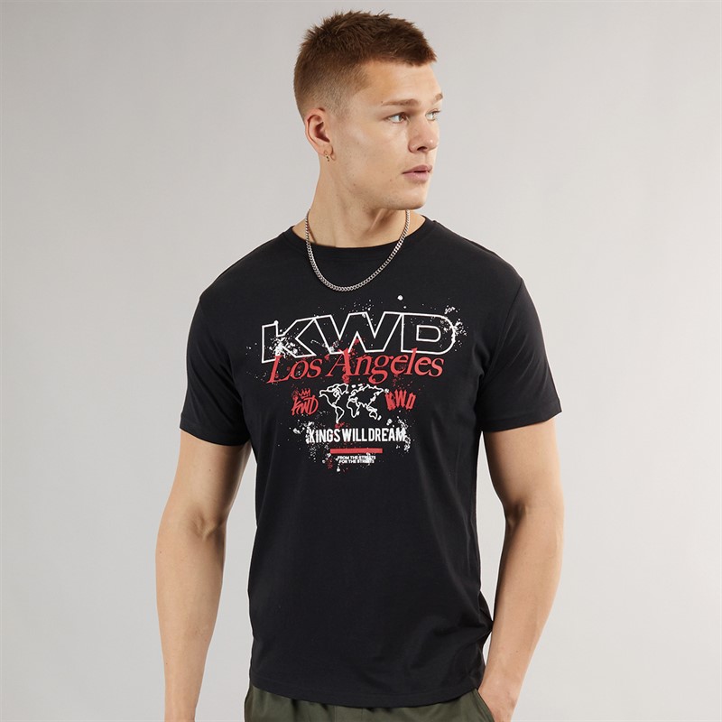 Kings Will Dream Mens Mapped T-Shirt Black