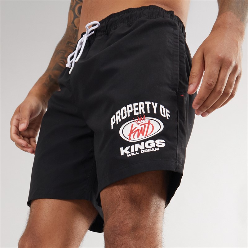 Kings Will Dream Mens Property Swim Shorts Black