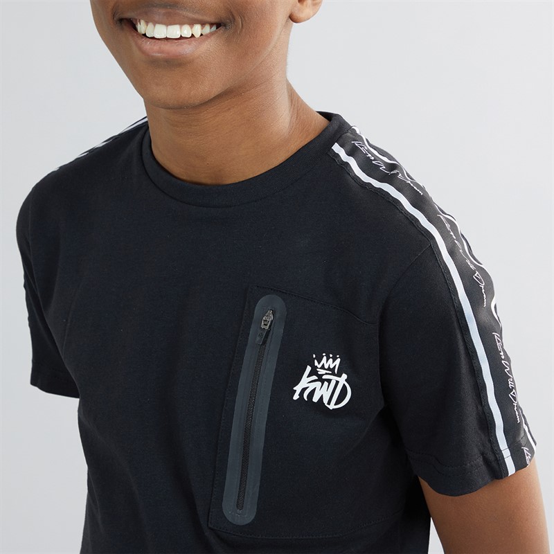 Kings Will Dream Boys T-Shirt And Shorts Co-Ord Set Black