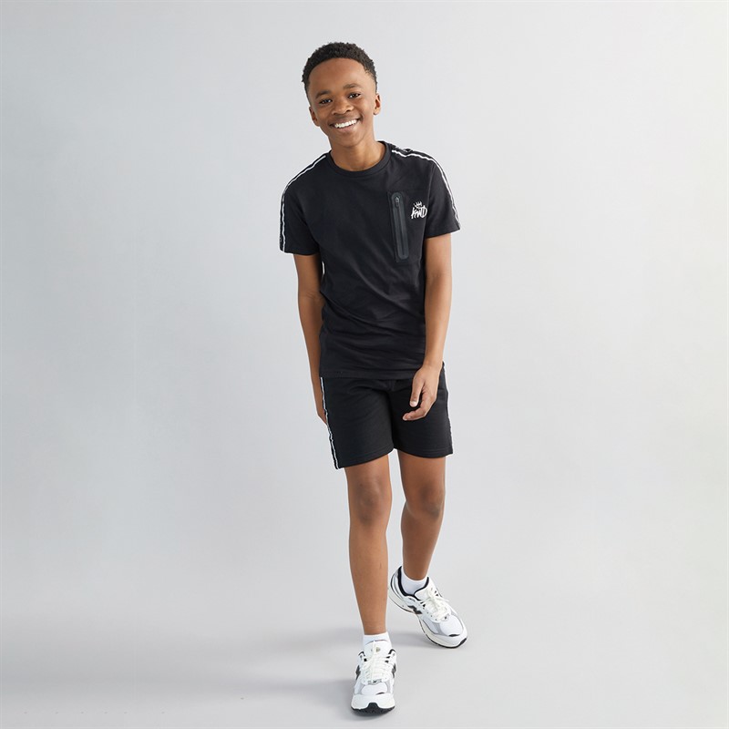 Kings Will Dream Boys T-Shirt And Shorts Co-Ord Set Black