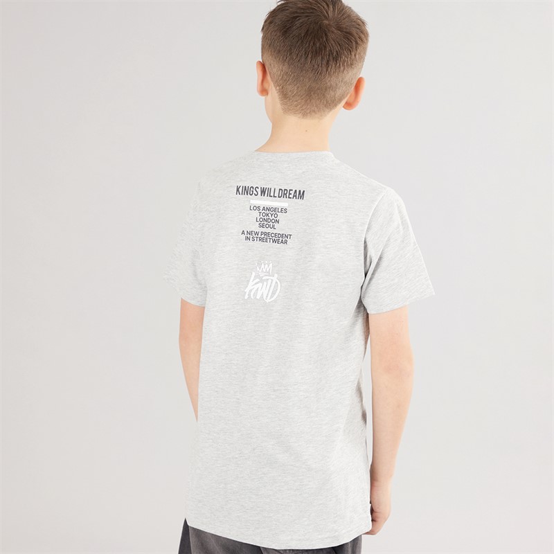 Kings Will Dream Boys Tagged T-Shirt Grey Marl