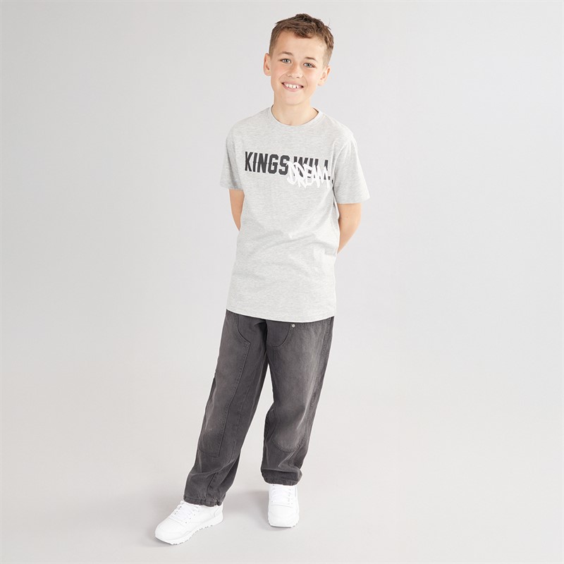 Kings Will Dream Boys Tagged T-Shirt Grey Marl