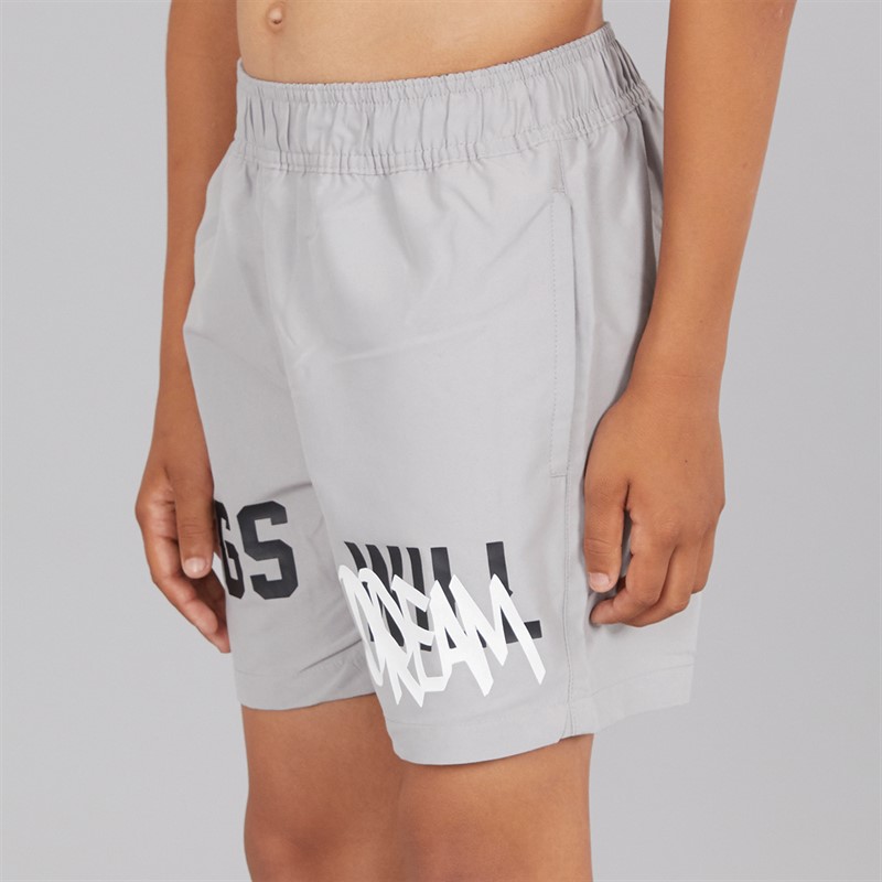Kings Will Dream Boys Tagged Swim Shorts Ash Grey