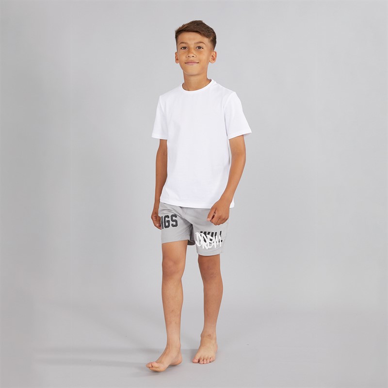 Kings Will Dream Boys Tagged Swim Shorts Ash Grey