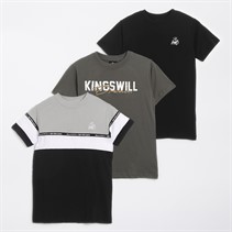 Kings Will Dream Boys Bilcucor Three Pack T-Shirts Olive/Black/Ash Grey