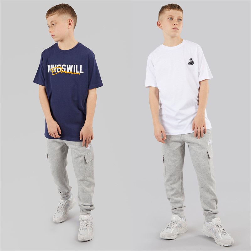 Kings Will Dream Boys Bilkiecore Two Pack T-Shirts Navy/White