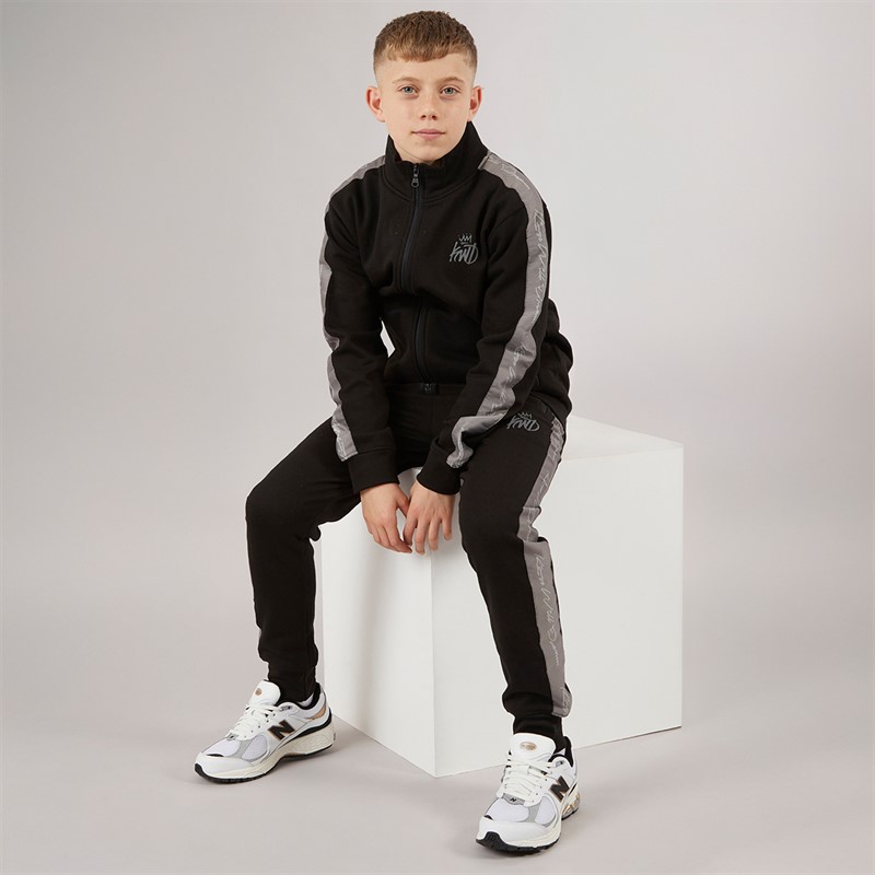 Kings Will Dream Boys Terranced Tracksuit Set Black
