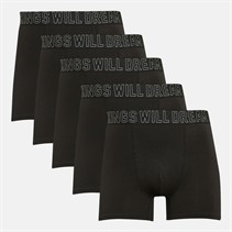 Kings Will Dream Mens Kingsport Five Pack Boxers Black