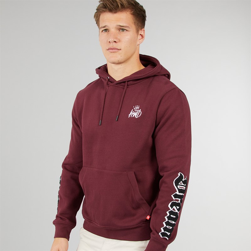 Kings Will Dream Mens Sleevely Hoodie Burgundy