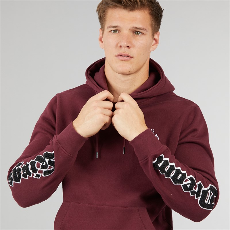 Kings Will Dream Mens Sleevely Hoodie Burgundy